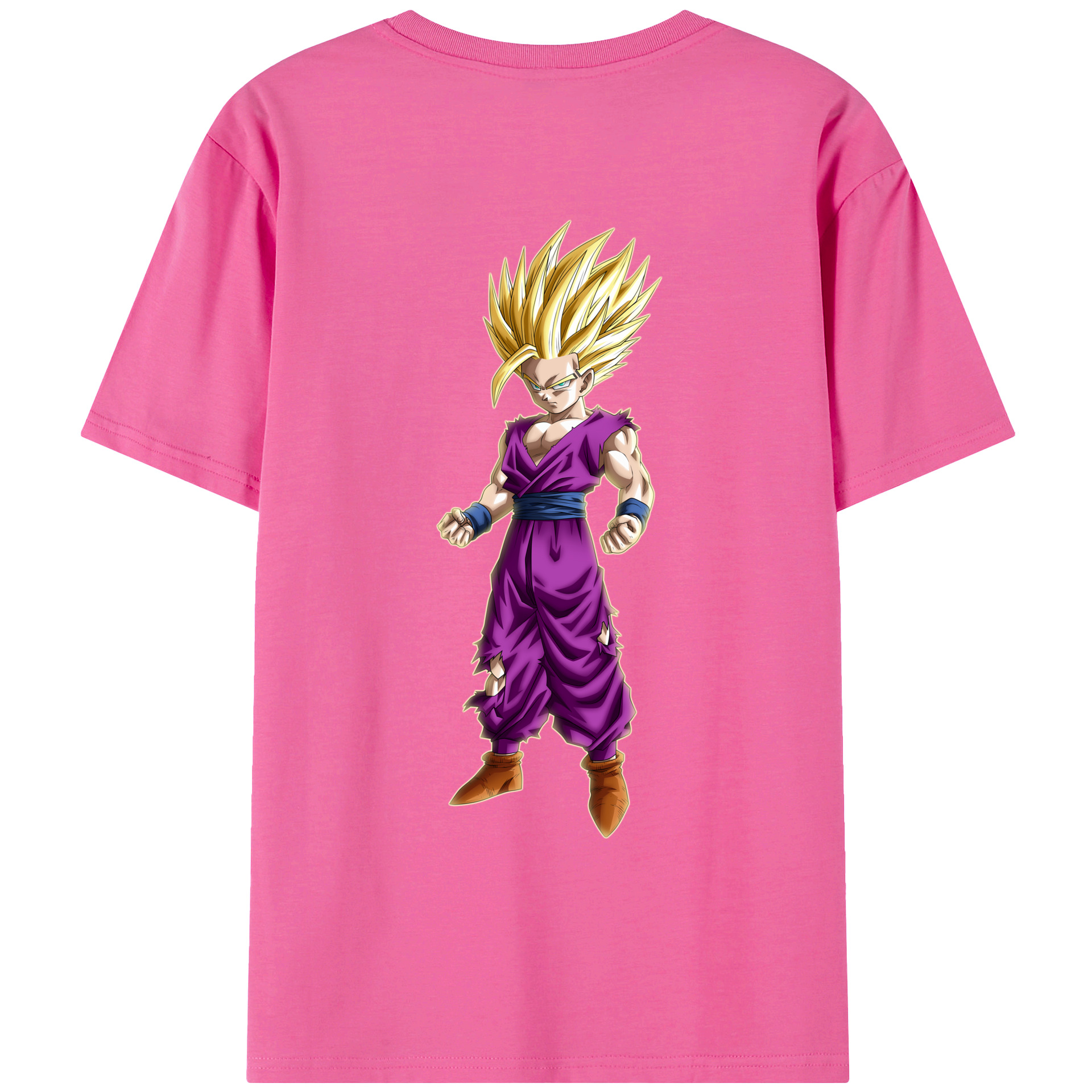 （画像用） ドラゴンボール 孫 悟飯（そんごはん）DRAGON BALL Son Gohan レディース半袖Tシャツ(バックプリント)